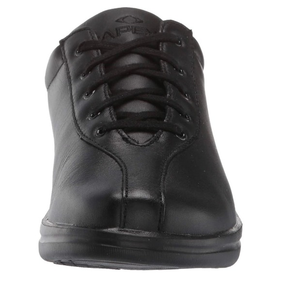 Apex Women's Liv Leather Lace-Up Black Sneaker - Size 7 - Picture 2 of 7